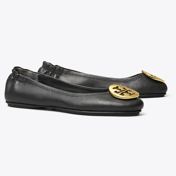 NWOT Tory Burch flats flats with gold logo - Picture 8 of 8